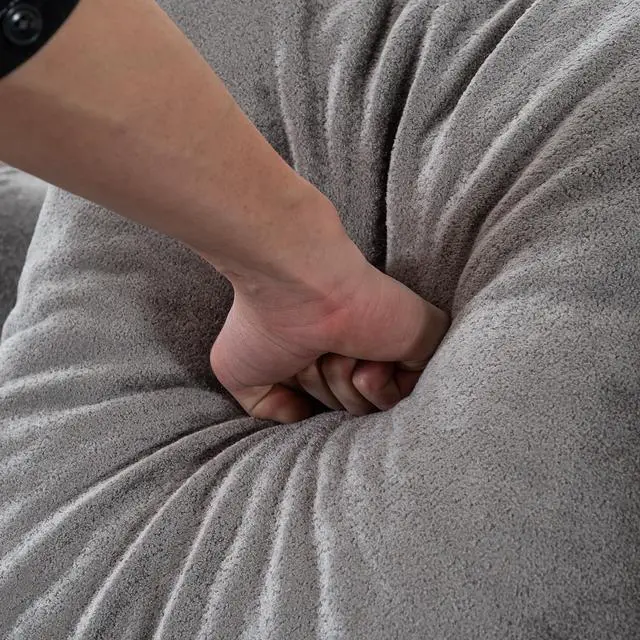 Alt view image 7 of 7 - Modular Sectional Sofa with L-Shape Chaise,Cloud Sectional Modern Sleeper Couch with Deep Seat,Sponge Compression Sofas No Assembly Required (Grey-Corduroy Fabric)