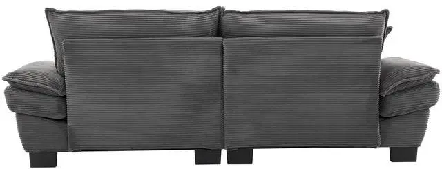 Alt view image 6 of 7 - Corduroy Sofa Sleeper Couch Loveseat Sofa with Pillows Comfy Upholstered Deep Seat Sofa for Bedroom,Living Room,Apartment,Office,Dorm-Grey Corduroy