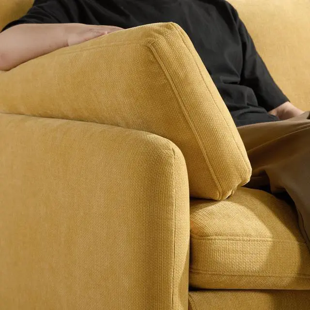 Alt view image 7 of 7 - [Video]50*43" Oversized Chenille Single Sofa Chair,Wide and Deep Seat Accent Chair,Modern Upholstered Comfy Armchair,Color Blocking Couch Lounge with Pillows for Living Room,Apartment,Bedroom,7 Colors