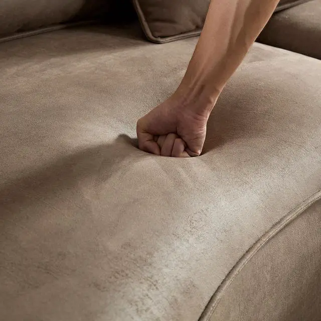 Alt view image 6 of 7 - 128.74 Inch Modern Sectional Curved Sofa Couch for Living Room,Leathaire Upholstered 5-Seat Sofa Couch, Technology Cloth Couch Set for Apartment Office,Brown