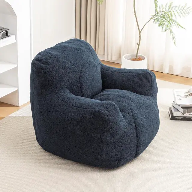 Alt view image 6 of 7 - Bean Bag Chair with Filler, Bean Bag Sofa with Tufted Soft Stuffed Filling, Fluffy and Lazy Sofa, Comfy Cozy BeanBag Chairs with Memory Foam for Dorm, Apartment, Living Room