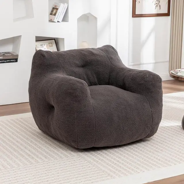 Alt view image 2 of 7 - Bean Bag Chair, Bean Bag Sofa Chair with Armrests Stuffed High-Density Foam, Lazy Sofa Comfy Chairs BeanBag Chair for Adults in Living Room,Bedroom Reading