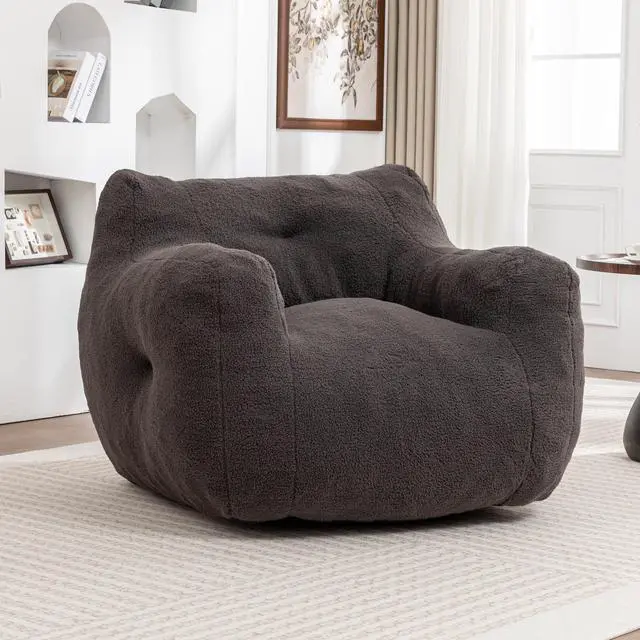 Alt view image 4 of 7 - Bean Bag Chair, Bean Bag Sofa Chair with Armrests Stuffed High-Density Foam, Lazy Sofa Comfy Chairs BeanBag Chair for Adults in Living Room,Bedroom Reading