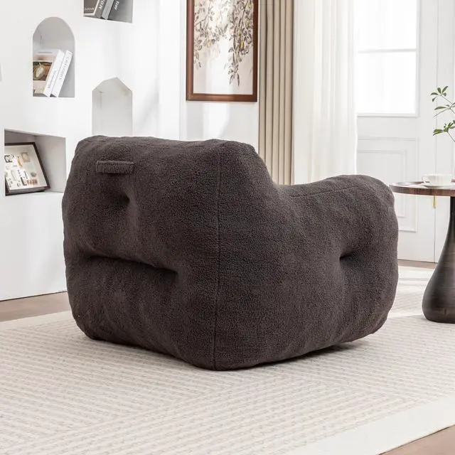 Alt view image 7 of 7 - Bean Bag Chair, Bean Bag Sofa Chair with Armrests Stuffed High-Density Foam, Lazy Sofa Comfy Chairs BeanBag Chair for Adults in Living Room,Bedroom Reading