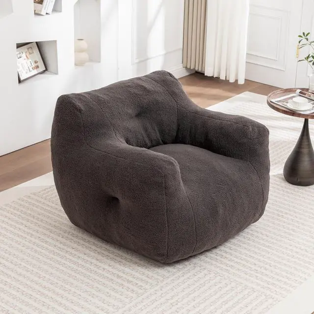 Alt view image 3 of 7 - Bean Bag Chair, Bean Bag Sofa Chair with Armrests Stuffed High-Density Foam, Lazy Sofa Comfy Chairs BeanBag Chair for Adults in Living Room,Bedroom Reading