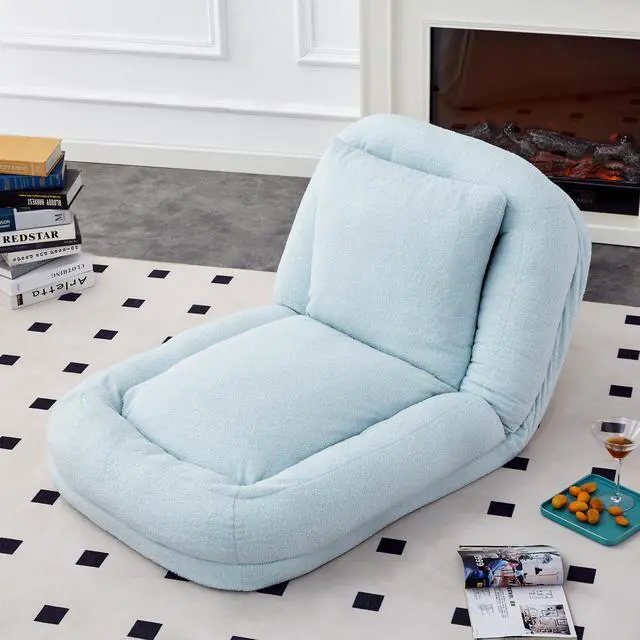 Main image of Folding Sofa Chair with 5 Adjustable Positions Plush Floor Lounge Chair for Gaming, Meditation, and Relaxation
