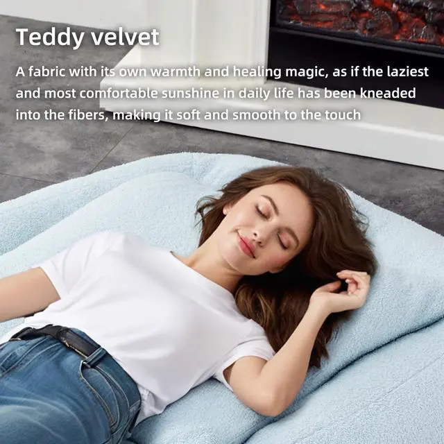 Alt view image 6 of 7 - Folding Sofa Chair with 5 Adjustable Positions Plush Floor Lounge Chair for Gaming, Meditation, and Relaxation