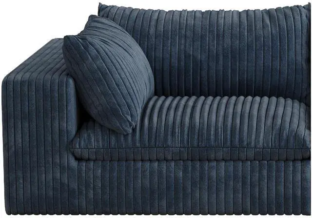 Alt view image 6 of 7 - Cloud Sofa,Corduroy Fabric,Deep Seat Couches,Double-layer design,Removable  Cushion,No Assembly, DIY Combination for Living room, Bedroom,Conference room ,Apartment,Blue