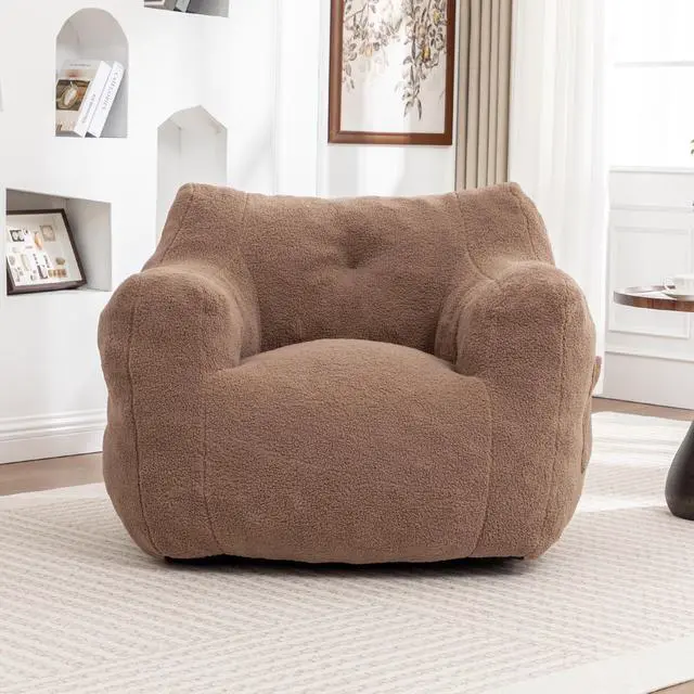 Alt view image 2 of 7 - Bean Bag Chair, Bean Bag Sofa Chair with Armrests Stuffed High-Density Foam, Lazy Sofa Comfy Chairs BeanBag Chair for Adults in Living Room,Bedroom Reading