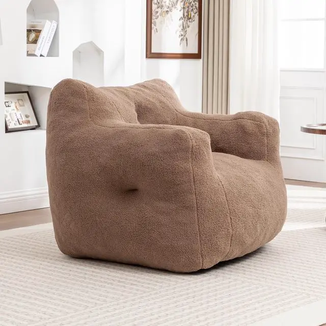 Alt view image 3 of 7 - Bean Bag Chair, Bean Bag Sofa Chair with Armrests Stuffed High-Density Foam, Lazy Sofa Comfy Chairs BeanBag Chair for Adults in Living Room,Bedroom Reading