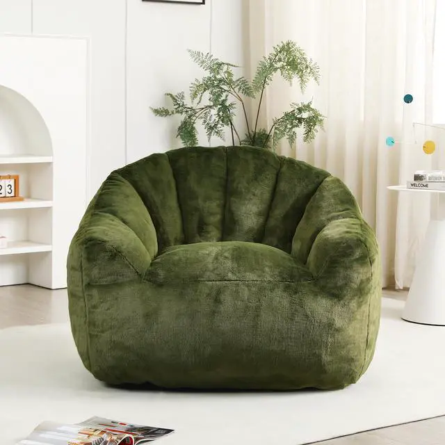 Alt view image 2 of 7 - Bean Bag Chair, Bean Bag Sofa Chair with Armrests Stuffed High-Density Foam, Lazy Sofa Comfy Chairs BeanBag Chair for Adults in Living Room,Bedroom Reading