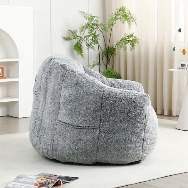 Alt view image 3 of 7 - Bean Bag Chair, Bean Bag Sofa Chair with Armrests Stuffed High-Density Foam, Lazy Sofa Comfy Chairs BeanBag Chair for Adults in Living Room,Bedroom Reading