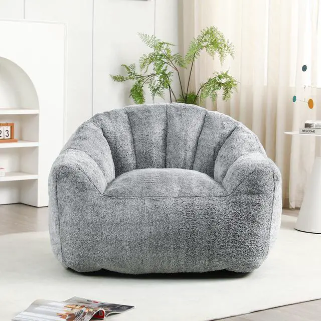 Alt view image 2 of 7 - Bean Bag Chair, Bean Bag Sofa Chair with Armrests Stuffed High-Density Foam, Lazy Sofa Comfy Chairs BeanBag Chair for Adults in Living Room,Bedroom Reading