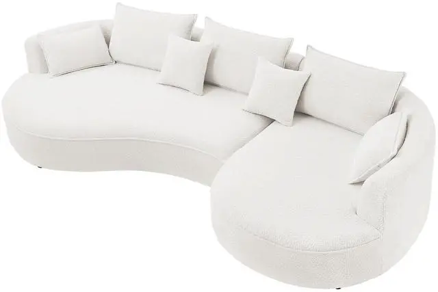 Main image of Curved Sofa with Ingenious Shape White