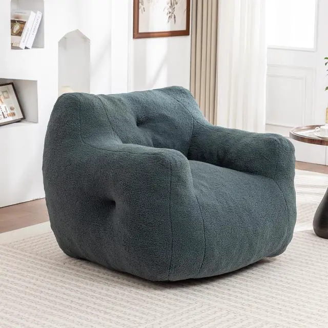 Alt view image 4 of 7 - Bean Bag Chair, Bean Bag Sofa Chair with Armrests Stuffed High-Density Foam, Lazy Sofa Comfy Chairs BeanBag Chair for Adults in Living Room,Bedroom Reading