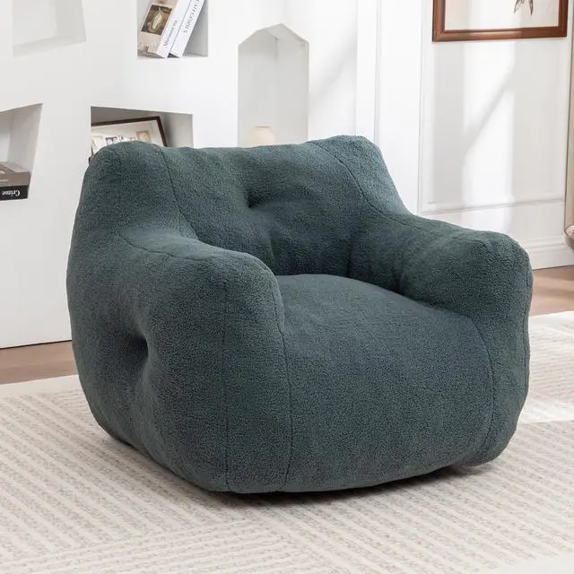 Alt view image 2 of 7 - Bean Bag Chair, Bean Bag Sofa Chair with Armrests Stuffed High-Density Foam, Lazy Sofa Comfy Chairs BeanBag Chair for Adults in Living Room,Bedroom Reading
