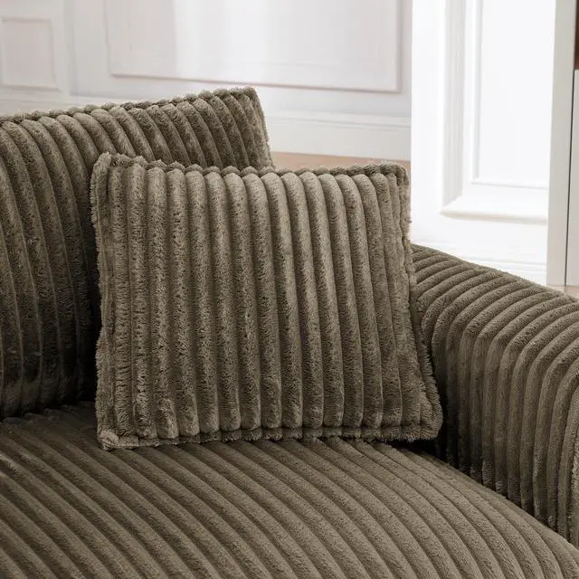 Alt view image 4 of 7 - Lazy sofa chair, comfortable single-person sofa chair, with a backrest and soft seat cushion, having armrests on both sides, suitable for living room and bedroom - Brown