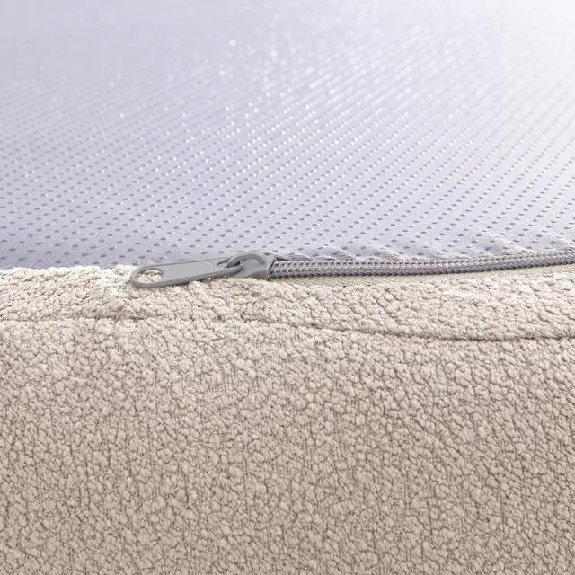 Alt view image 7 of 7 - Curved Modular Sectional Sofa in Lamb's Wool Fabric, Modern Minimalist Style, Compressed (No Assembly Required), Comfy for Living Room & Bedroom - Brown