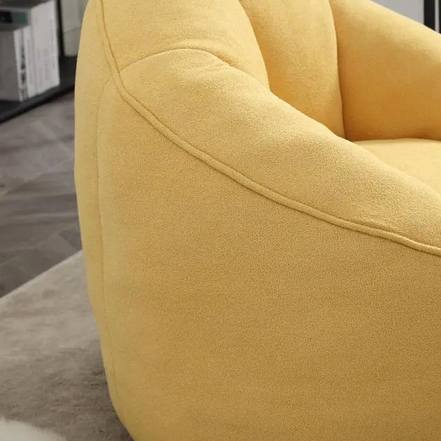 Alt view image 6 of 7 - Bedding Bean Bag Sofa Chair High Pressure Foam Bean Bag Chair Adult Material with Padded Foam Padding Compressed Bean Bag With Footrest
