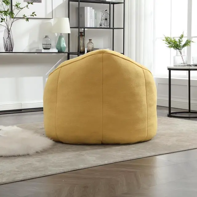 Alt view image 7 of 7 - Bedding Bean Bag Sofa Chair High Pressure Foam Bean Bag Chair Adult Material with Padded Foam Padding Compressed Bean Bag With Footrest