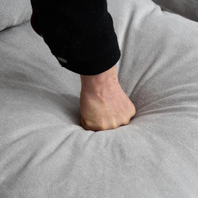 Alt view image 6 of 7 - Convertible Combination Sofa Sofa L-Shaped Sofa with Footstools with Storage, Beige Sofa for Living Room, Living Room/Bedroom/Office/Small Space 3-Seater Combination Sofa-Beige