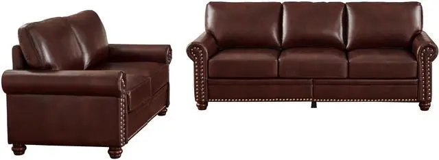 Alt view image 2 of 4 - Living Room Sofa with Storage Sofa 2+3 Sectional Burgundy Faux Leather