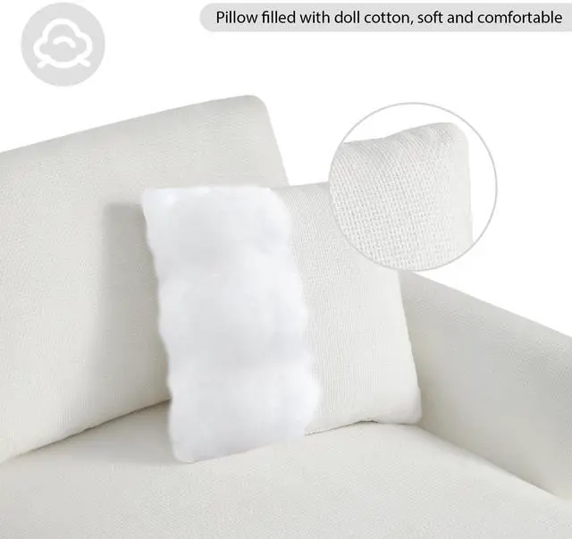 Alt view image 6 of 7 - [VIDEO provided] [New] 119*55" Modern Oversized Sectional Sofa,L-shaped Luxury Couch Set with 2 Free pillows,5-seat Chenille Indoor Furniture with Chaise for Living Room,Apartment,Office,2 Colors