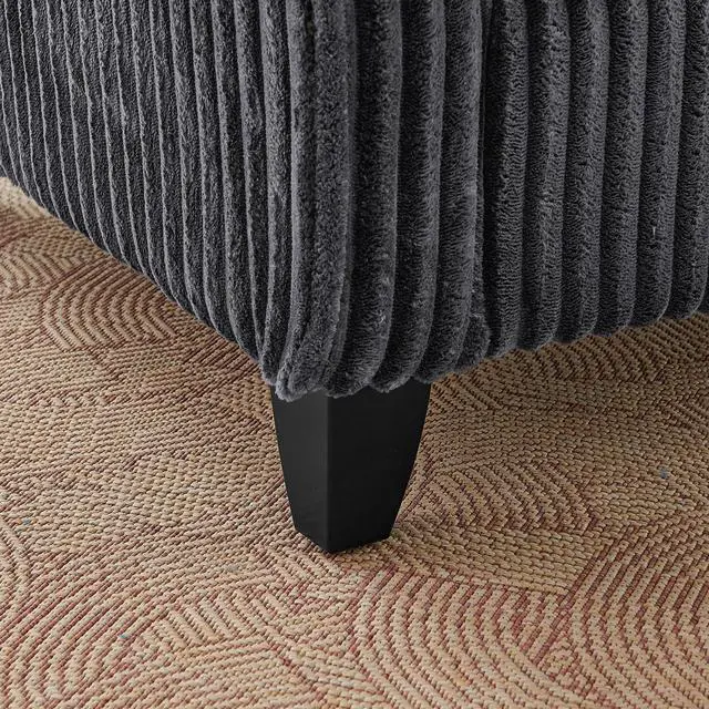 Alt view image 5 of 7 - Lazy sofa chair, comfortable single-person sofa chair, with a backrest and soft seat cushion, having armrests on both sides, suitable for living room and bedroom - Grey