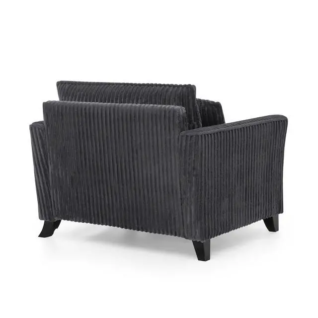 Alt view image 7 of 7 - Lazy sofa chair, comfortable single-person sofa chair, with a backrest and soft seat cushion, having armrests on both sides, suitable for living room and bedroom - Grey