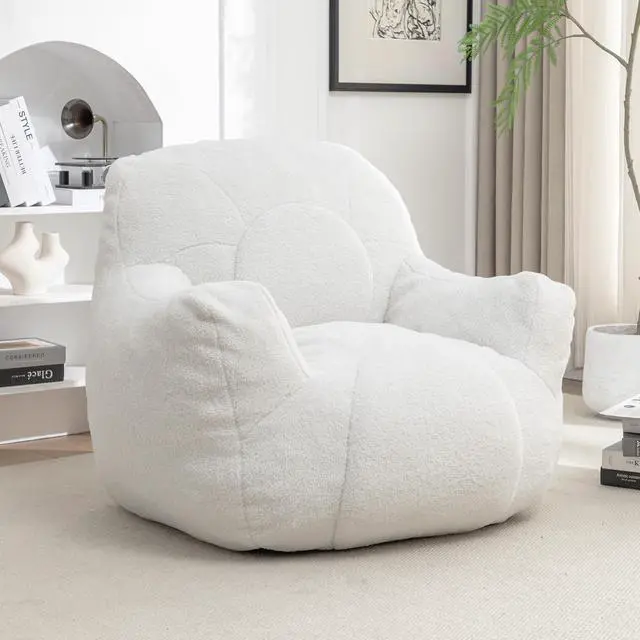 Main image of Bean Bag Chair with Filler, Bean Bag Sofa with Tufted Soft Stuffed Filling, Fluffy and Lazy Sofa, Comfy Cozy BeanBag Chairs with Memory Foam for Dorm, Apartment, Living Room
