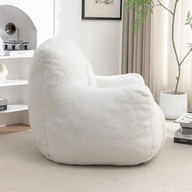 Alt view image 7 of 7 - Bean Bag Chair with Filler, Bean Bag Sofa with Tufted Soft Stuffed Filling, Fluffy and Lazy Sofa, Comfy Cozy BeanBag Chairs with Memory Foam for Dorm, Apartment, Living Room