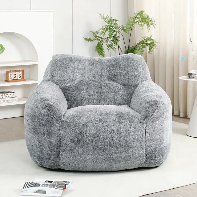 Alt view image 2 of 7 - Bean Bag Chair, Bean Bag Sofa Chair with Armrests Stuffed High-Density Foam, Lazy Sofa Comfy Chairs BeanBag Chair for Adults in Living Room,Bedroom Reading