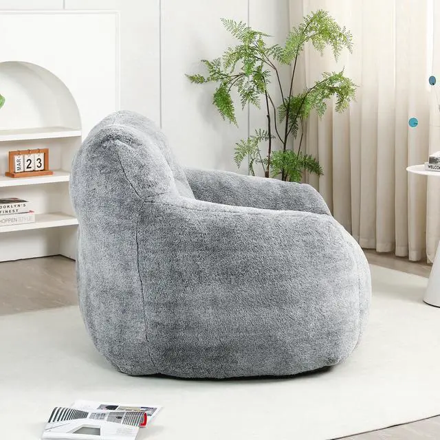 Alt view image 3 of 7 - Bean Bag Chair, Bean Bag Sofa Chair with Armrests Stuffed High-Density Foam, Lazy Sofa Comfy Chairs BeanBag Chair for Adults in Living Room,Bedroom Reading