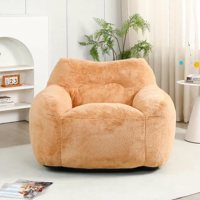 Alt view image 2 of 7 - Bean Bag Chair, Bean Bag Sofa Chair with Armrests Stuffed High-Density Foam, Lazy Sofa Comfy Chairs BeanBag Chair for Adults in Living Room,Bedroom Reading