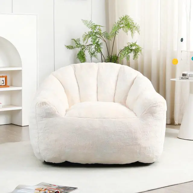 Alt view image 2 of 7 - Bean Bag Chair, Bean Bag Sofa Chair with Armrests Stuffed High-Density Foam, Lazy Sofa Comfy Chairs BeanBag Chair for Adults in Living Room,Bedroom Reading