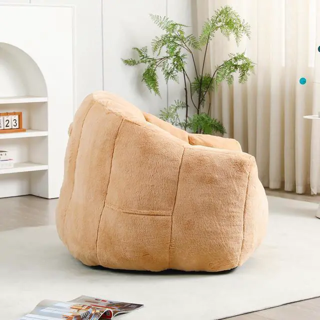 Alt view image 3 of 7 - Bean Bag Chair, Bean Bag Sofa Chair with Armrests Stuffed High-Density Foam, Lazy Sofa Comfy Chairs BeanBag Chair for Adults in Living Room,Bedroom Reading