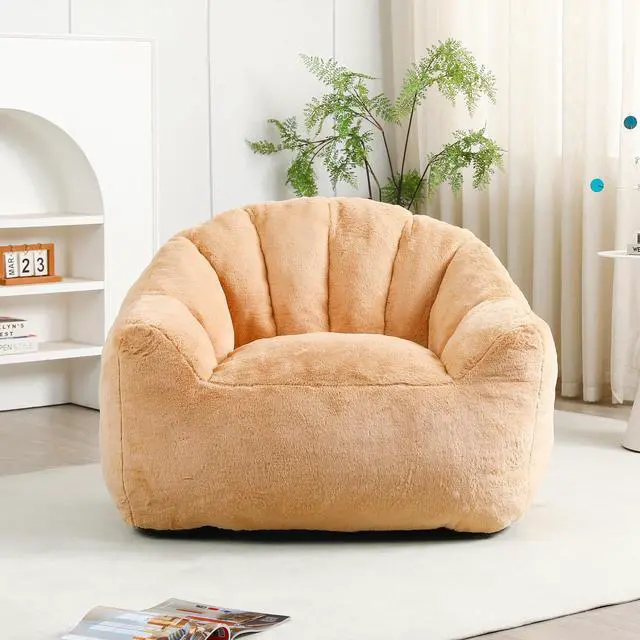 Alt view image 2 of 7 - Bean Bag Chair, Bean Bag Sofa Chair with Armrests Stuffed High-Density Foam, Lazy Sofa Comfy Chairs BeanBag Chair for Adults in Living Room,Bedroom Reading