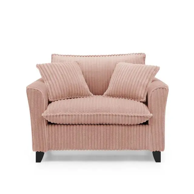 Alt view image 6 of 7 - Lazy sofa chair, comfortable single-person sofa chair, with a backrest and soft seat cushion, having armrests on both sides, suitable for living room and bedroom - Pink