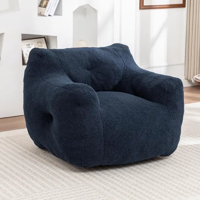 Alt view image 3 of 7 - Bean Bag Chair, Bean Bag Sofa Chair with Armrests Stuffed High-Density Foam, Lazy Sofa Comfy Chairs BeanBag Chair for Adults in Living Room,Bedroom Reading