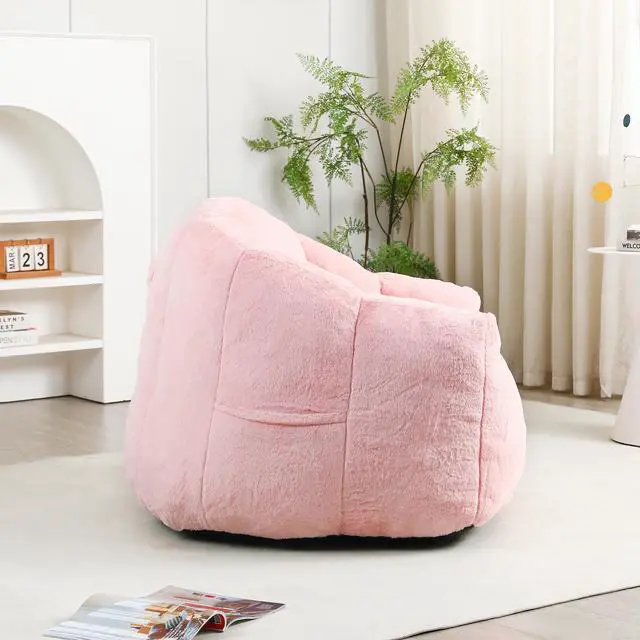 Alt view image 3 of 7 - Bean Bag Chair, Bean Bag Sofa Chair with Armrests Stuffed High-Density Foam, Lazy Sofa Comfy Chairs BeanBag Chair for Adults in Living Room,Bedroom Reading