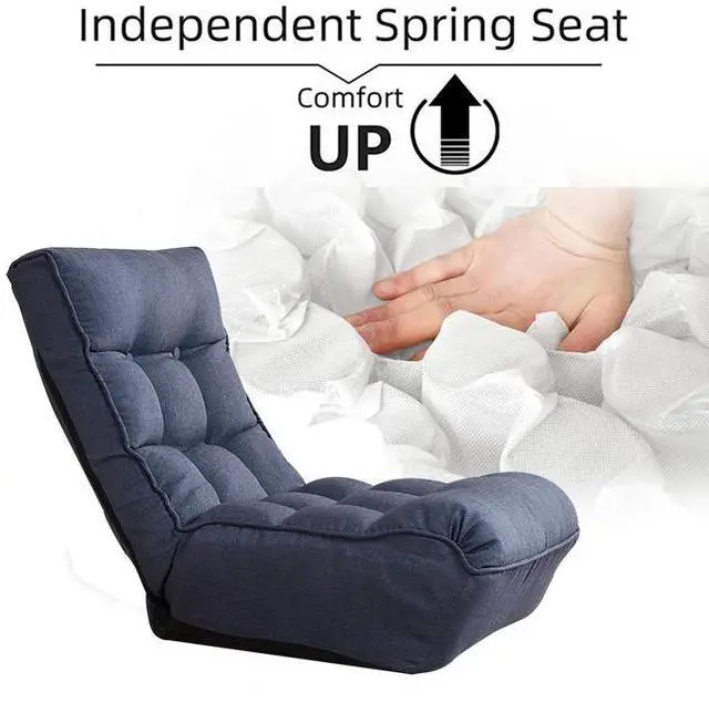 Alt view image 3 of 7 - Single sofa reclining chair Japanese chair lazy sofa tatami balcony reclining chair leisure sofa adjustable chair