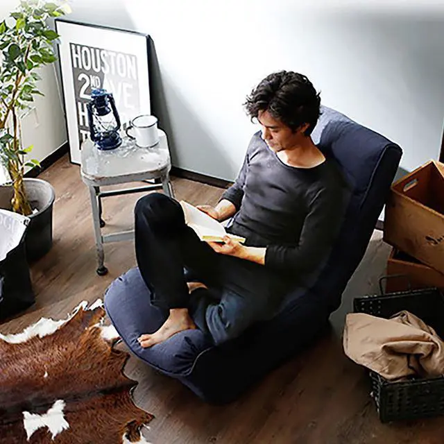 Alt view image 2 of 7 - Single sofa reclining chair Japanese chair lazy sofa tatami balcony reclining chair leisure sofa adjustable chair