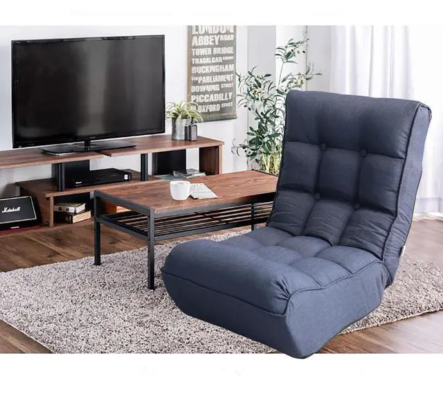 Alt view image 6 of 7 - Single sofa reclining chair Japanese chair lazy sofa tatami balcony reclining chair leisure sofa adjustable chair