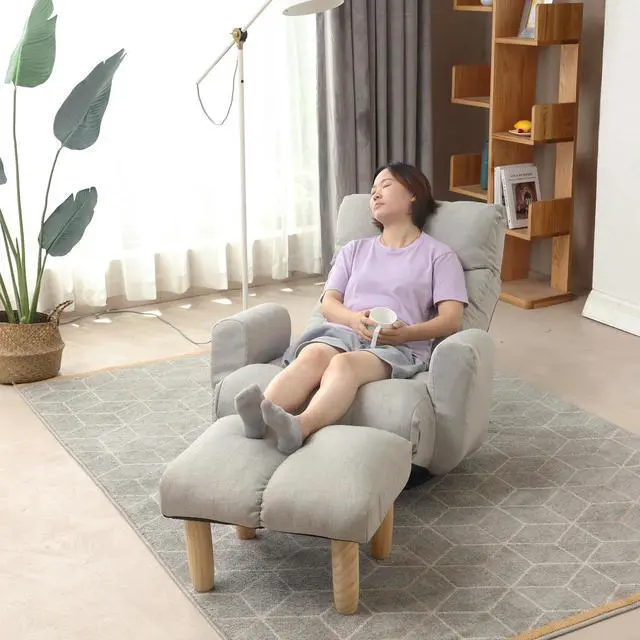 Alt view image 2 of 7 - Adjustable head and waist, game chair, lounge chair in the living room, 360 degree rotatable sofa chair,Rotatable seat Leisure Chair deck chair,Leisure sofa and lounge chair combination
