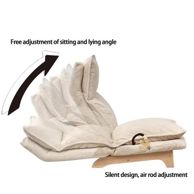 Alt view image 3 of 7 - Lazy sofa balcony leisure chair bedroom sofa chair foldable reclining chair leisure single sofa functional chair