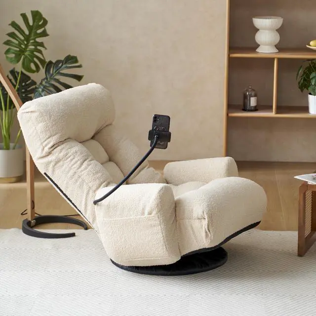 Alt view image 6 of 7 - Adjustable head and waist, game chair, lounge chair in the living room, 360 degree rotatable sofa chair,Rotatable seat Leisure Chair deck chair