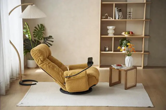 Alt view image 3 of 7 - Adjustable head and waist, game chair, lounge chair in the living room, 360 degree rotatable sofa chair,Rotatable seat Leisure Chair deck chair