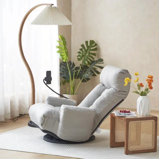 Main image of Adjustable head and waist, game chair, lounge chair in the living room, 360 degree rotatable sofa chair,Rotatable seat Leisure Chair deck chair