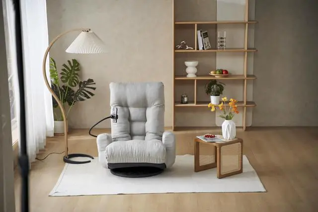 Alt view image 2 of 7 - Adjustable head and waist, game chair, lounge chair in the living room, 360 degree rotatable sofa chair,Rotatable seat Leisure Chair deck chair