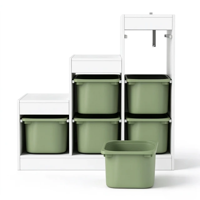 Alt view image 3 of 7 - 3-Tier Kids Toy Storage Organizer with 6 Removable Storage Bins, Children Bookshelf, Toy Storage Cabinet for Playroom, Bedroom, Kids Ages 3-8